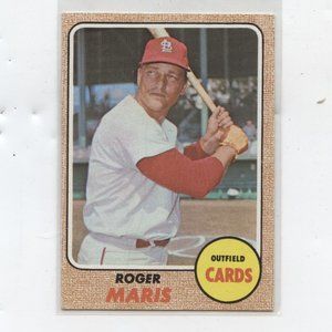 1968 TOPPS BASEBALL ROGER MARIS ST LOUIS CARDINALS NICE CARD